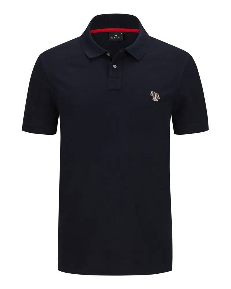 Paul Smith Poloshirt in Piqué-Qualität mit Zebra-Aufnäher Marine