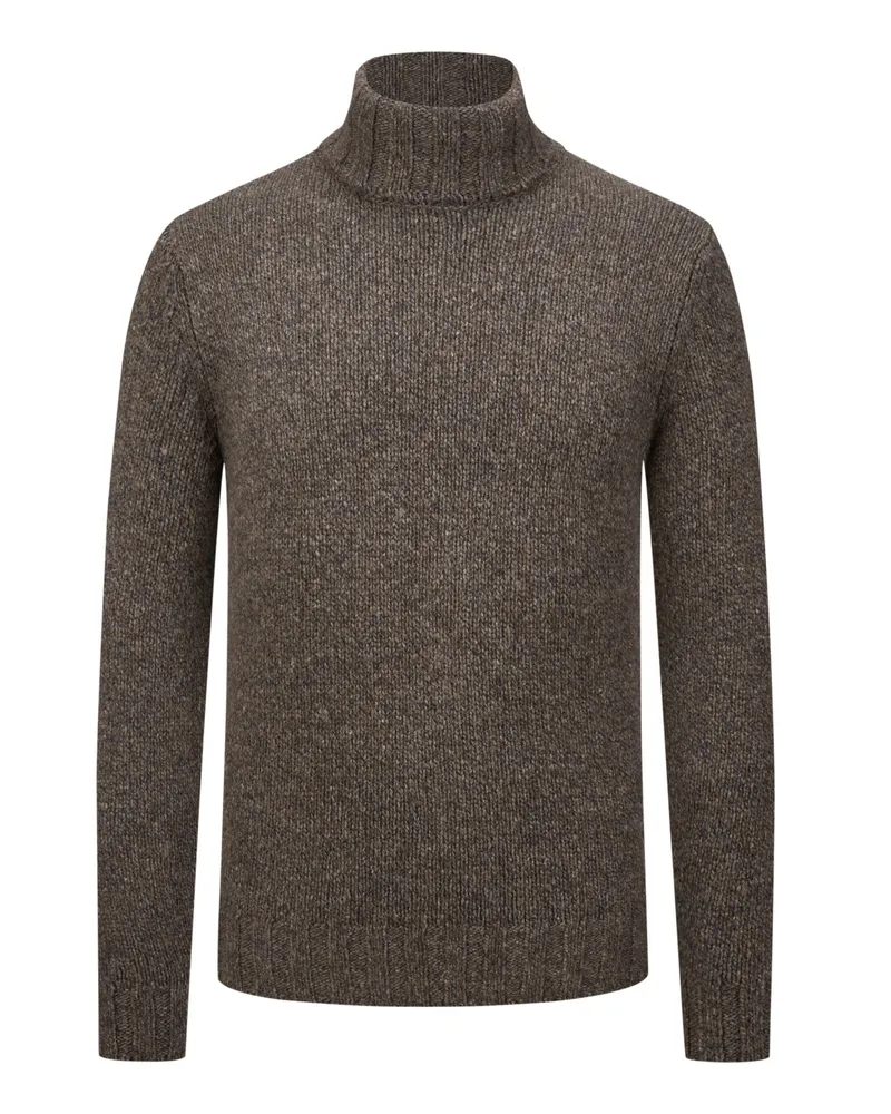 Filippo de Laurentiis Softer Rollkragenpullover aus Yakwolle mit Kaschmir Braun