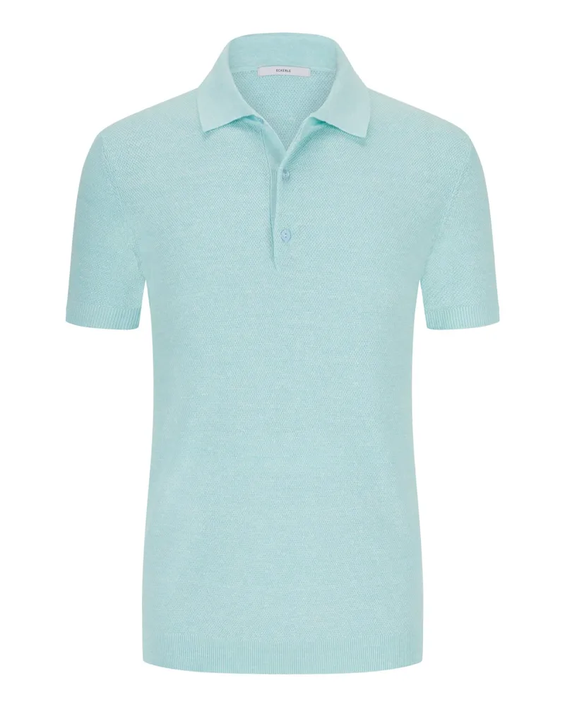 ECKERLE Poloshirt im Merino-Leinen-Mix Mint