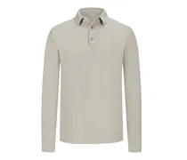 Langarm-Poloshirt in Sweat-Qualität
