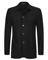 Emporio Armani Overshirt in Piqué-Qualität Schwarz