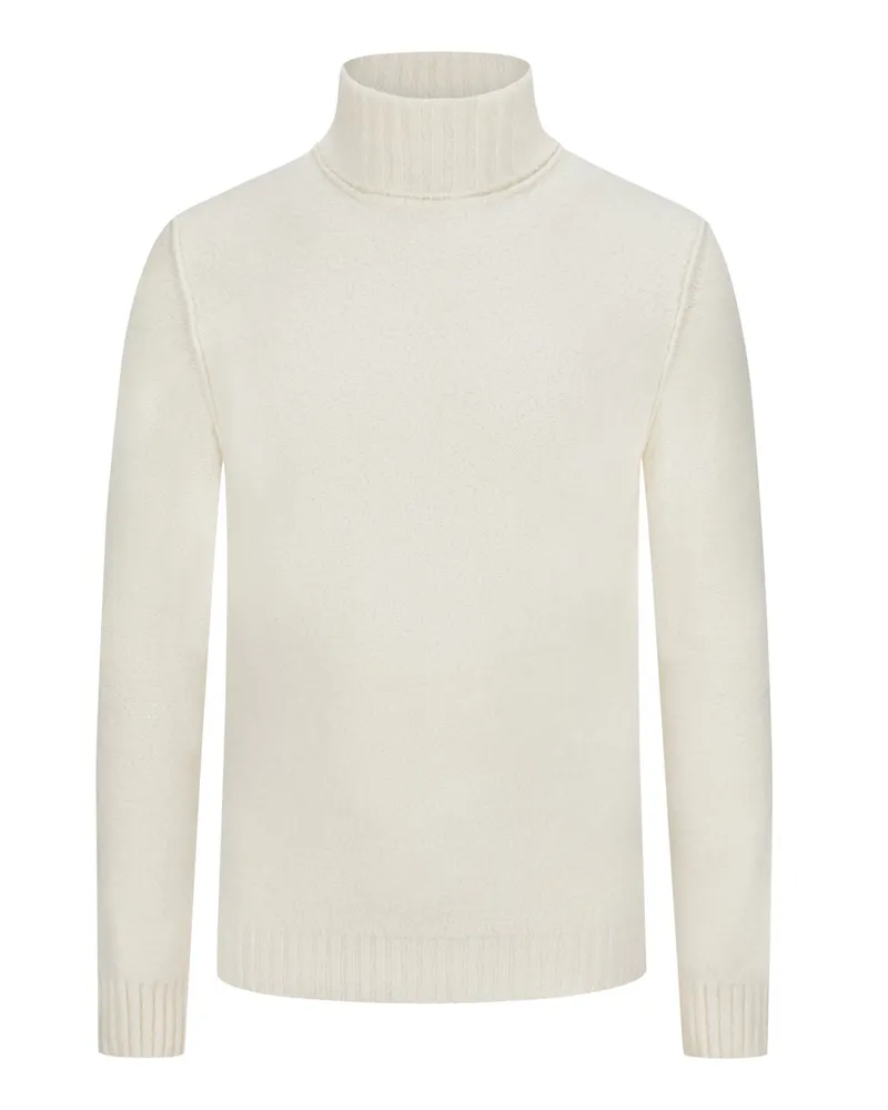 Phil Petter Softer Rollkragenpullover mit Inside-Out-Nähten Offwhite