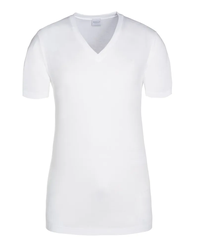 Novila T-Shirt mit V-Neck, Natural Comfort Weiß