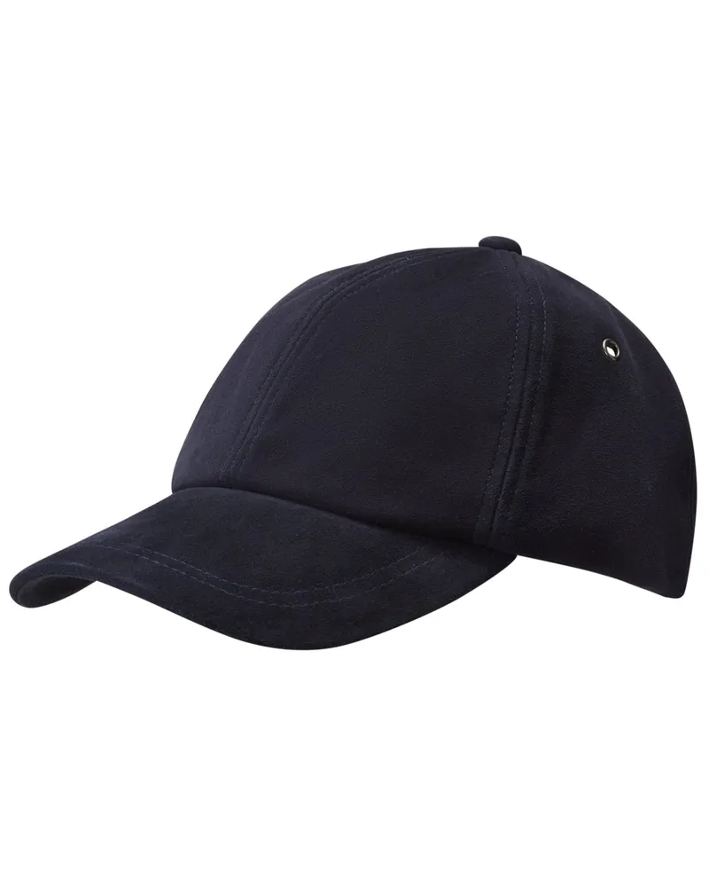 Paul Smith Cap aus Veloursleder mit Streifen-Akzent Marine