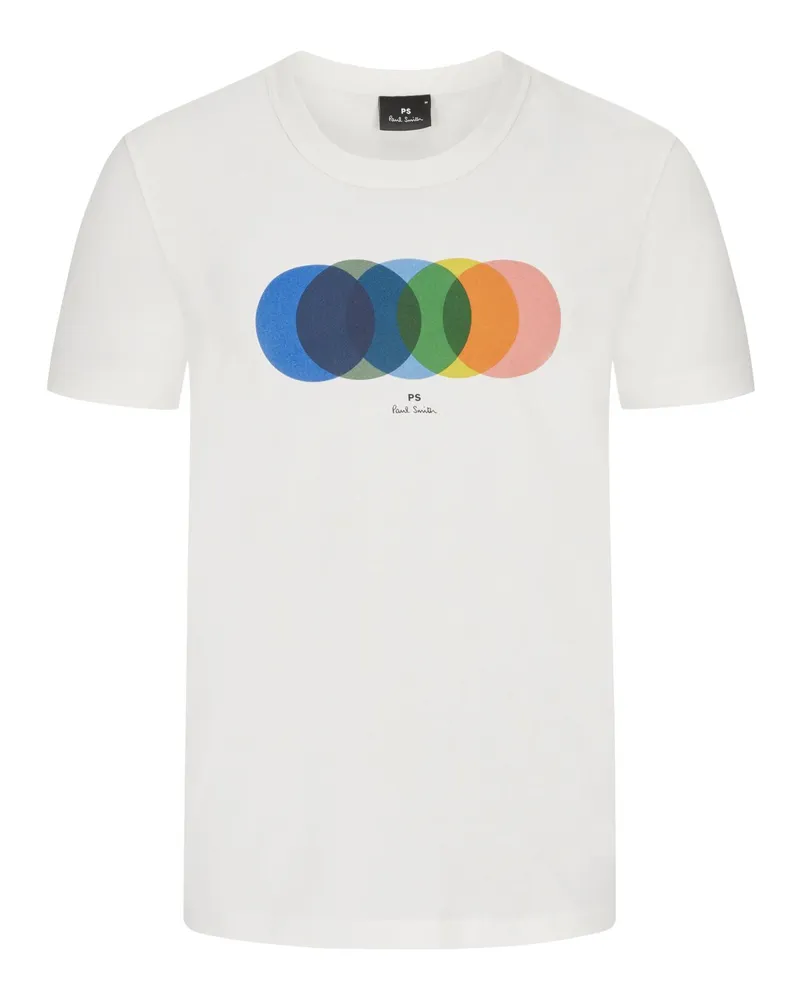 Paul Smith T-Shirt mit Front-Print in Jersey-Qualität Offwhite