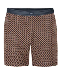 Mey Gemusterte Pyjama-Shorts aus Baumwolle Marine