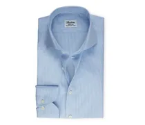 Hemd in Twofold Super Cotton-Qualität mit Streifenmuster, Fitted Body