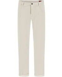 Mason's Cordhose Osaka mit Stretchanteil und Bundfalte Offwhite