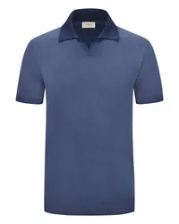 Altea Softes Strick-Poloshirt mit Variokragen Marine