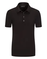 Phil Petter Softes Poloshirt in Viskose-Stretch-Qualität Schwarz