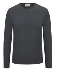 John Smedley Leichter Pullover aus Merinowolle mit O-Neck Grau