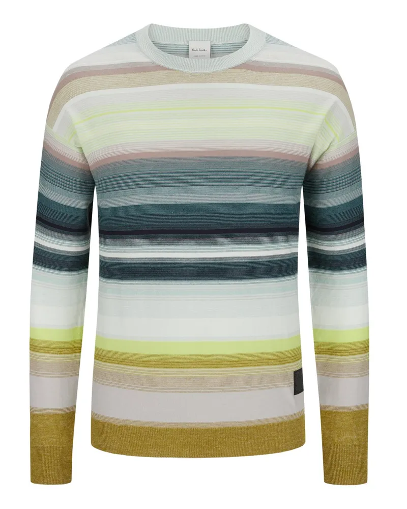 Paul Smith Leichter Sommer-Pullover mit Streifen und O-Neck Multicolor