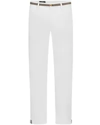 Mason's Chino mit Stretchanteil mit Kontraststreifen, Slim Fit Weiß