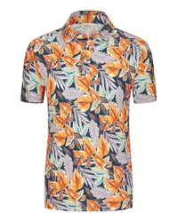 Altea Poloshirt in Piqué-Qualität mit floralem Print Orange