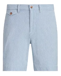 Ralph Lauren Bermudas in Seersucker-Qualität, Stretch Straight Fit Blau