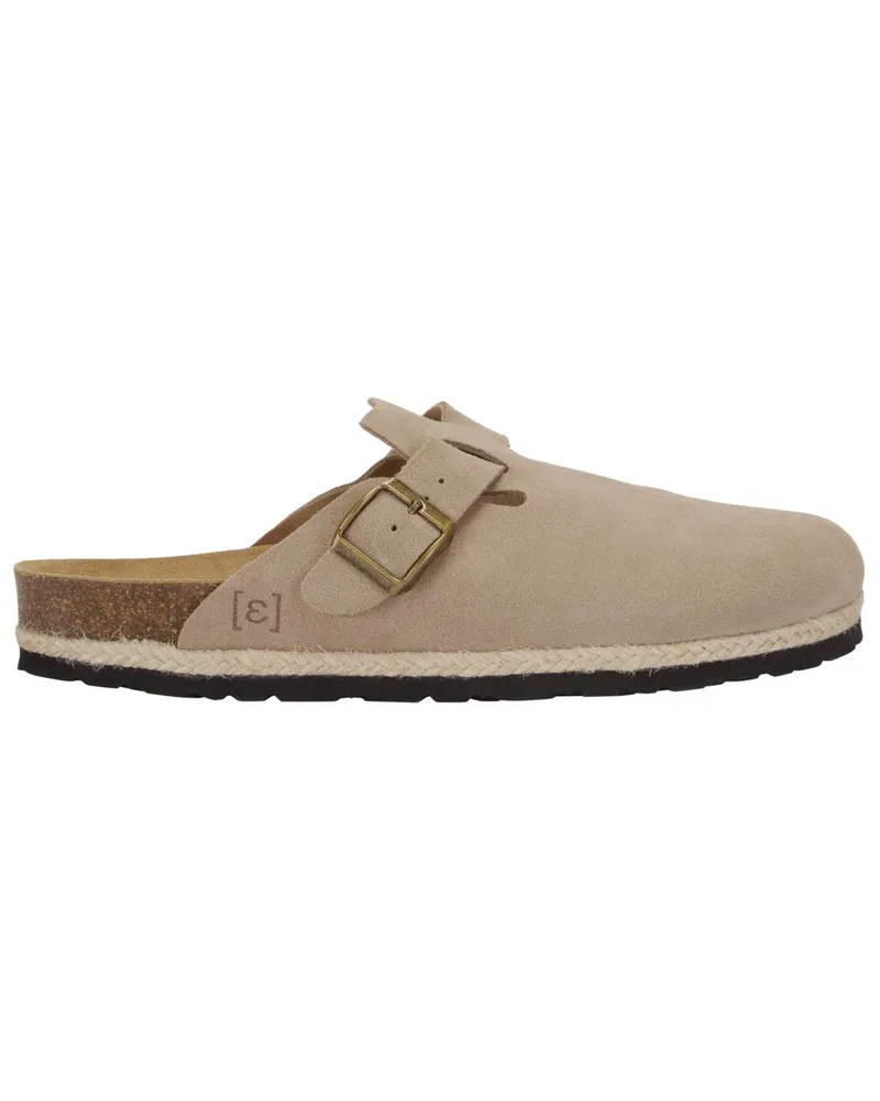 Espadrij Sandalen aus Veloursleder Taupe