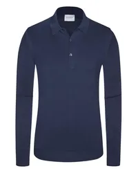 John Smedley Poloshirt mit Natural-Stretch,100% Schurwolle Marine