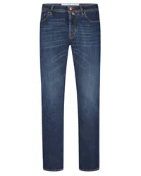 Jacob Cohën Jeans Scott im Washed-Look, Slim Cropped Carrot Fit Blau