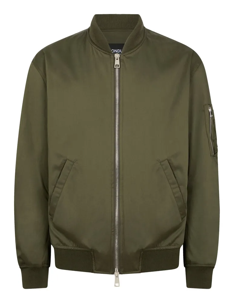 Dondup Leichtes Oversized Blouson in Seiden-Optik Oliv