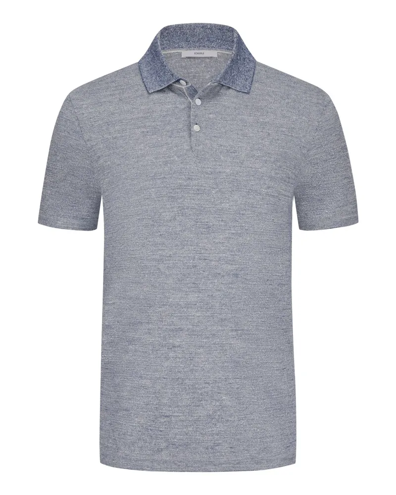 ECKERLE Softes Poloshirt in Feinstrick Marine