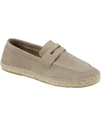 Espadrij Espadrilles in Penny Loafer-Form aus Veloursleder Beige