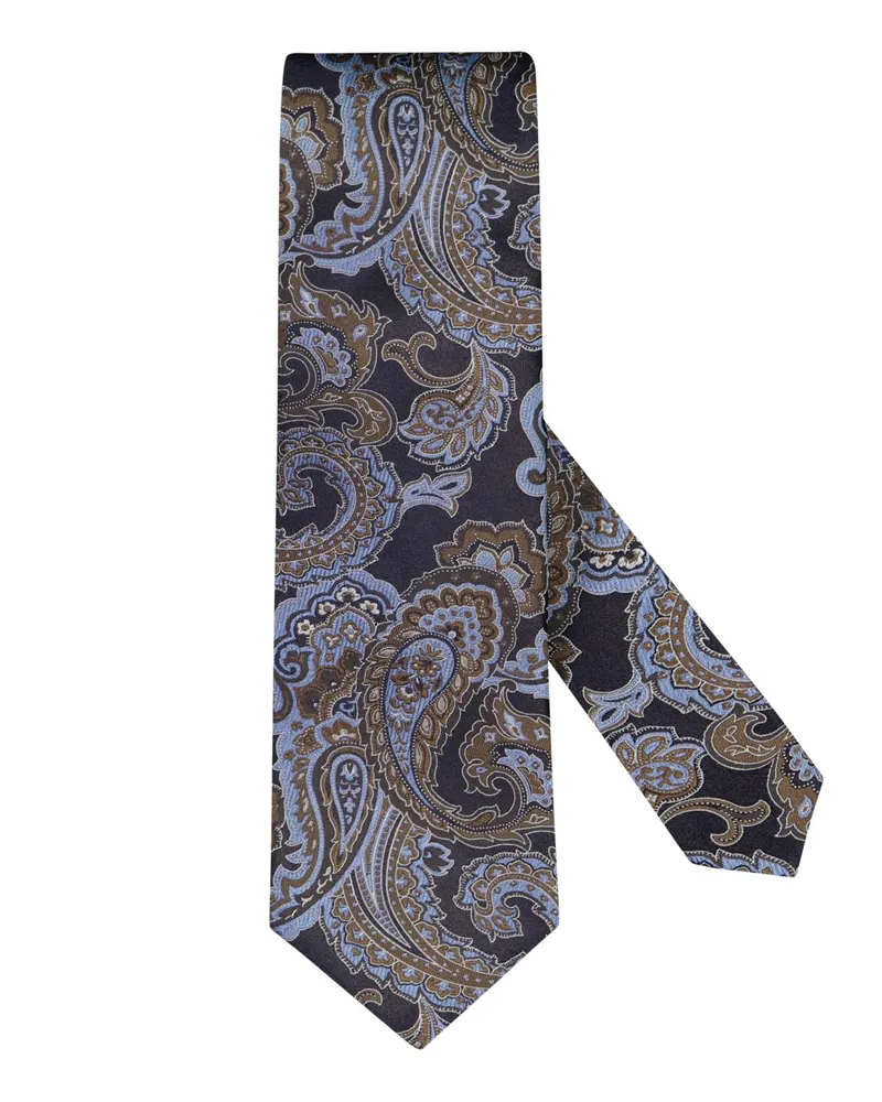 Eton Krawatte mit Paisley-Muster Marine