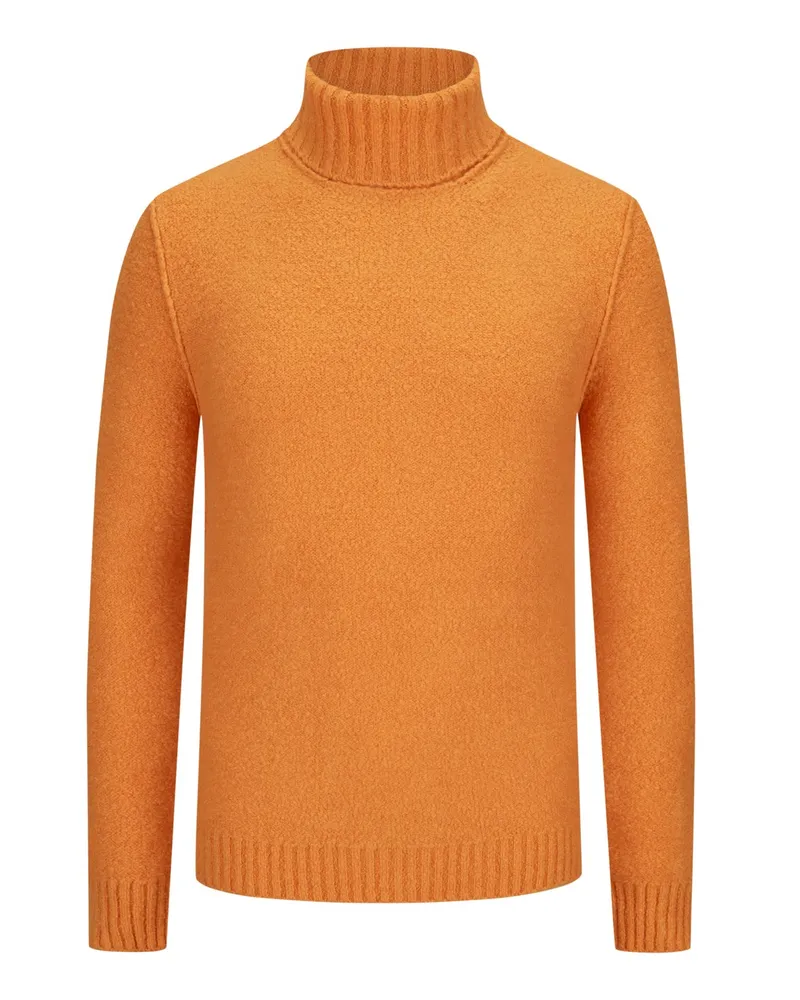 Phil Petter Softer Rollkragenpullover mit Inside-Out-Nähten Orange