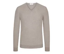 Pullover aus Merinowolle, V-Ausschnitt