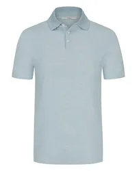 ECKERLE Softes Poloshirt in Feinstrick Hellblau