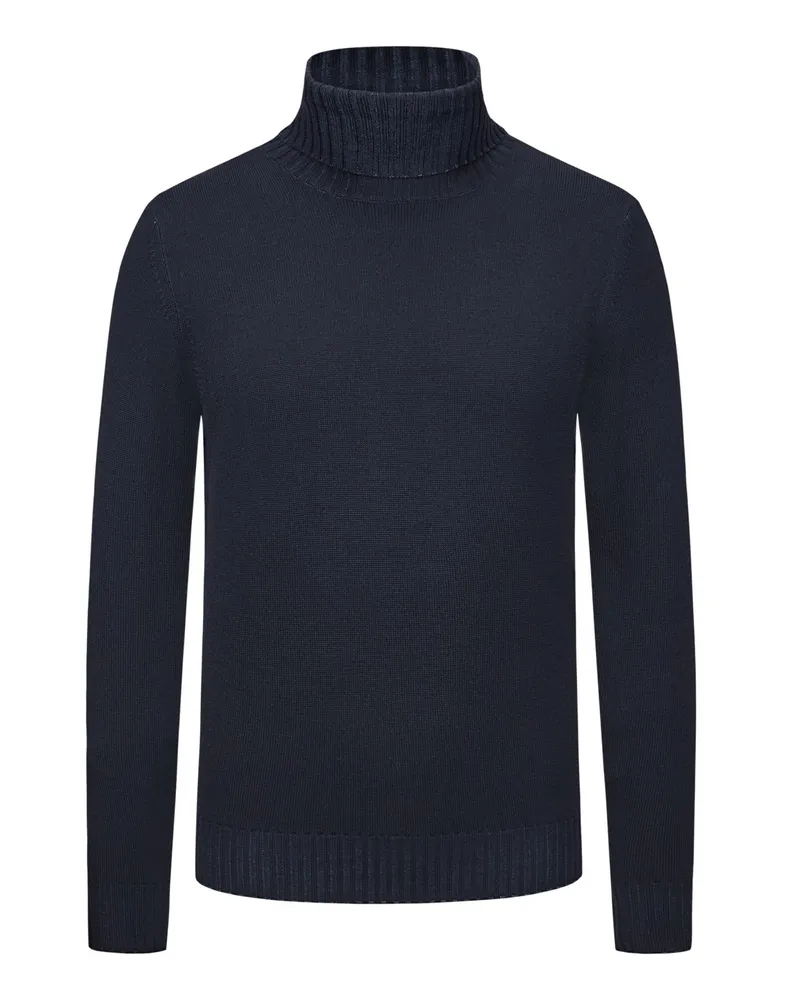 Filippo de Laurentiis Rollkragenpullover aus extrafeiner Merinowolle Marine