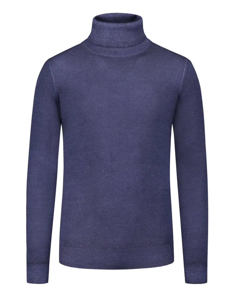 Gran Sasso Rollkragenpullover, Vintage-Optik Marine