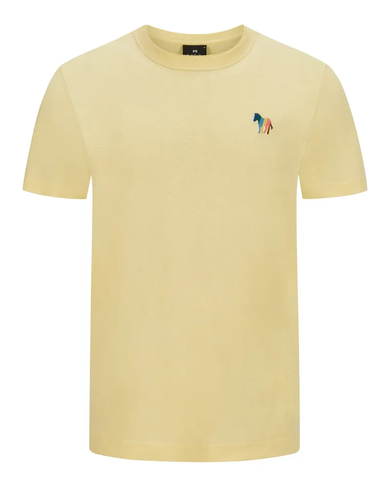 Paul Smith Softes T-Shirt mit Leinenanteil Gelb