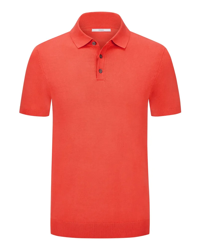 ECKERLE Poloshirt in Feinstrick-Qualität mit Seide Rot