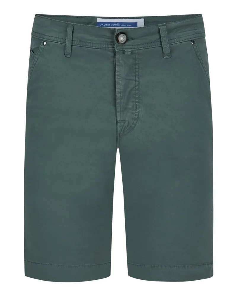 Jacob Cohën Glatte Bermudashorts Lou mit Stretch-Anteil, Slim Fit Tanne