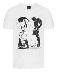 Paul Smith T-Shirt mit Schlüsselloch-Print im Cartoon-Style Weiß