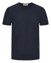 Filippo de Laurentiis Strick-Shirt in Cotton-Crepe-Qualität Marine