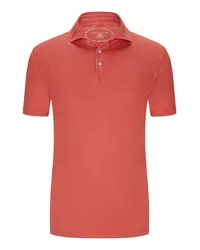 Fedeli Softes Poloshirt in Washed-Optik Rot