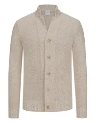 Eleventy Strickjacke in Bicolor-Optik aus Baumwoll-Mix Beige