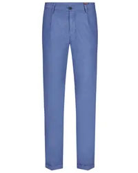 Mason's Leichte Stretch-Chino mit Bundfalte Mittelblau