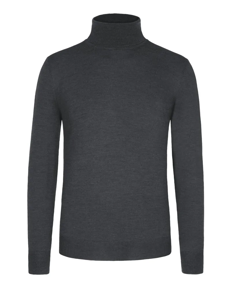 Gran Sasso Rollkragenpullover aus Merinowolle Grau