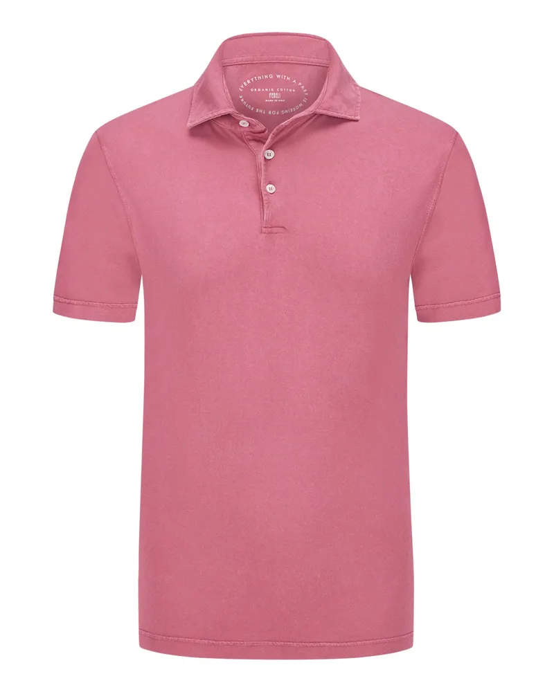 Fedeli Softes Poloshirt aus Giza-Baumwolle Pink