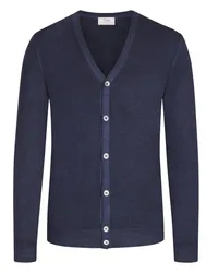 Gran Sasso Cardigan aus Merinowolle, Vintage-Optik Marine