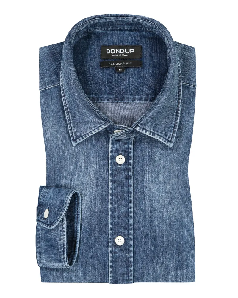 Dondup Jeanshemd mit Stretchanteil, Regular Fit Blau