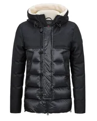 Peuterey Daunenjacke aus Tech-Wool mit Steppung und Ecofell-Besatz Marine