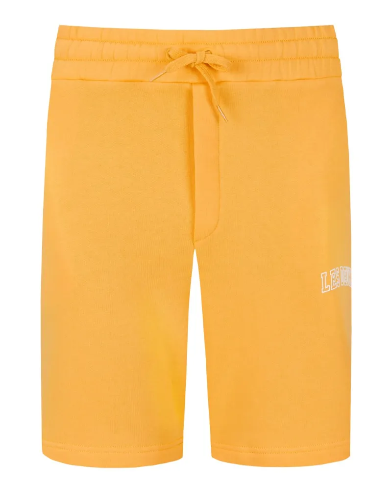 LES DEUX Sweat-Bermudas mit Logo-Print Orange