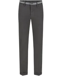 Mason's Chino Torino mit Pepita-Muster und Kontraststreifen Grau