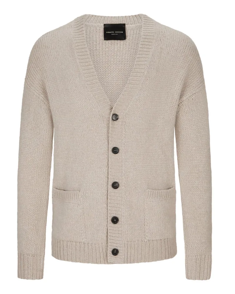 Roberto Collina Weicher Cardigan mit Alpaka-Anteil Beige