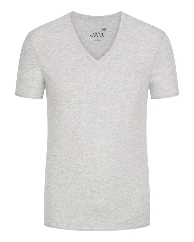 Juvia Softes T-Shirt in Slub-Yarn-Optik Hellgrau