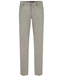 Jacob Cohën 5-Pocket Hose Bard aus Schurwolle, Slim Fit Taupe