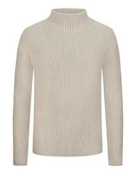 Phil Petter Gestreifter Pullover mit Merinowolle und Turtleneck Beige